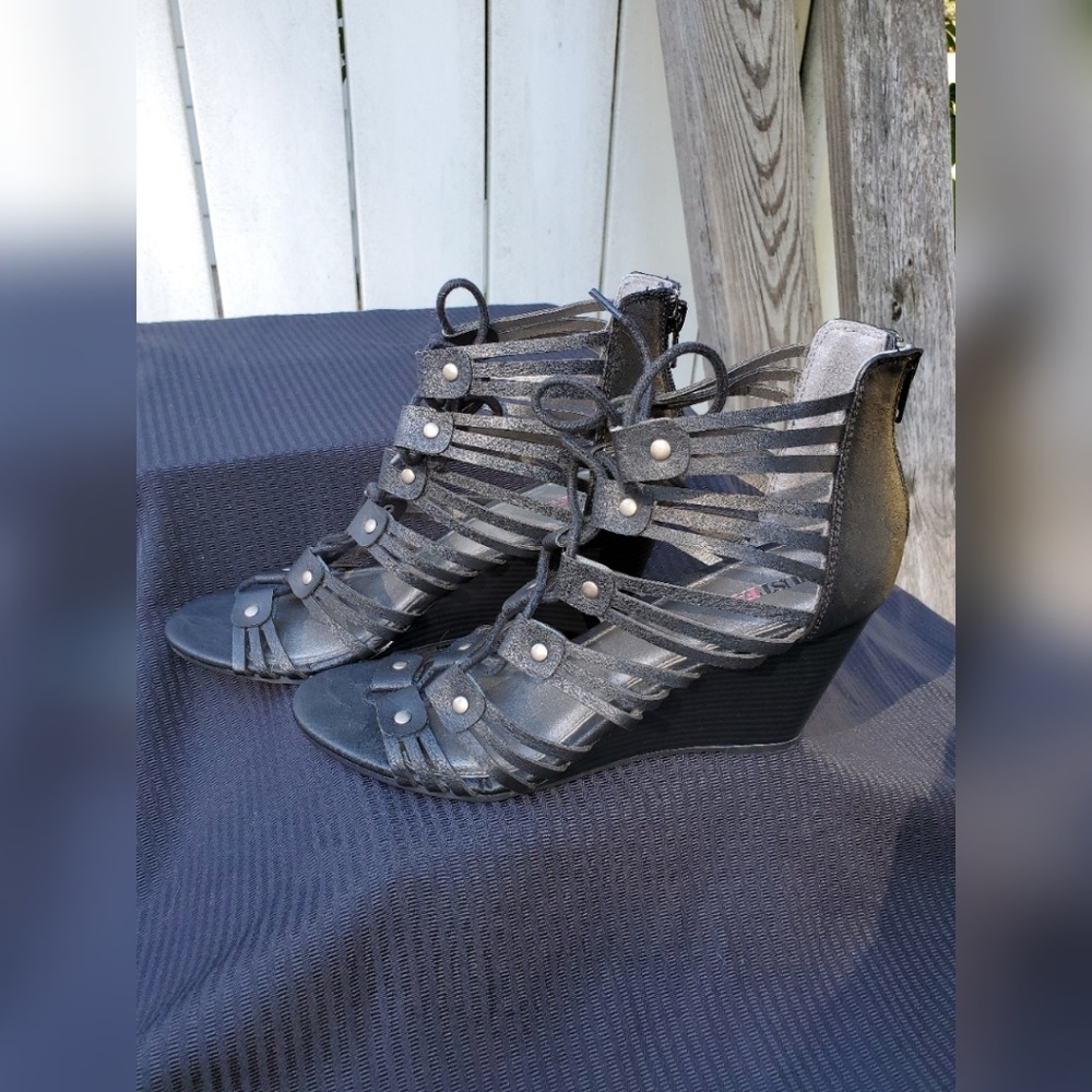 JustFab wedge heel sandals, Size 10--NWOT